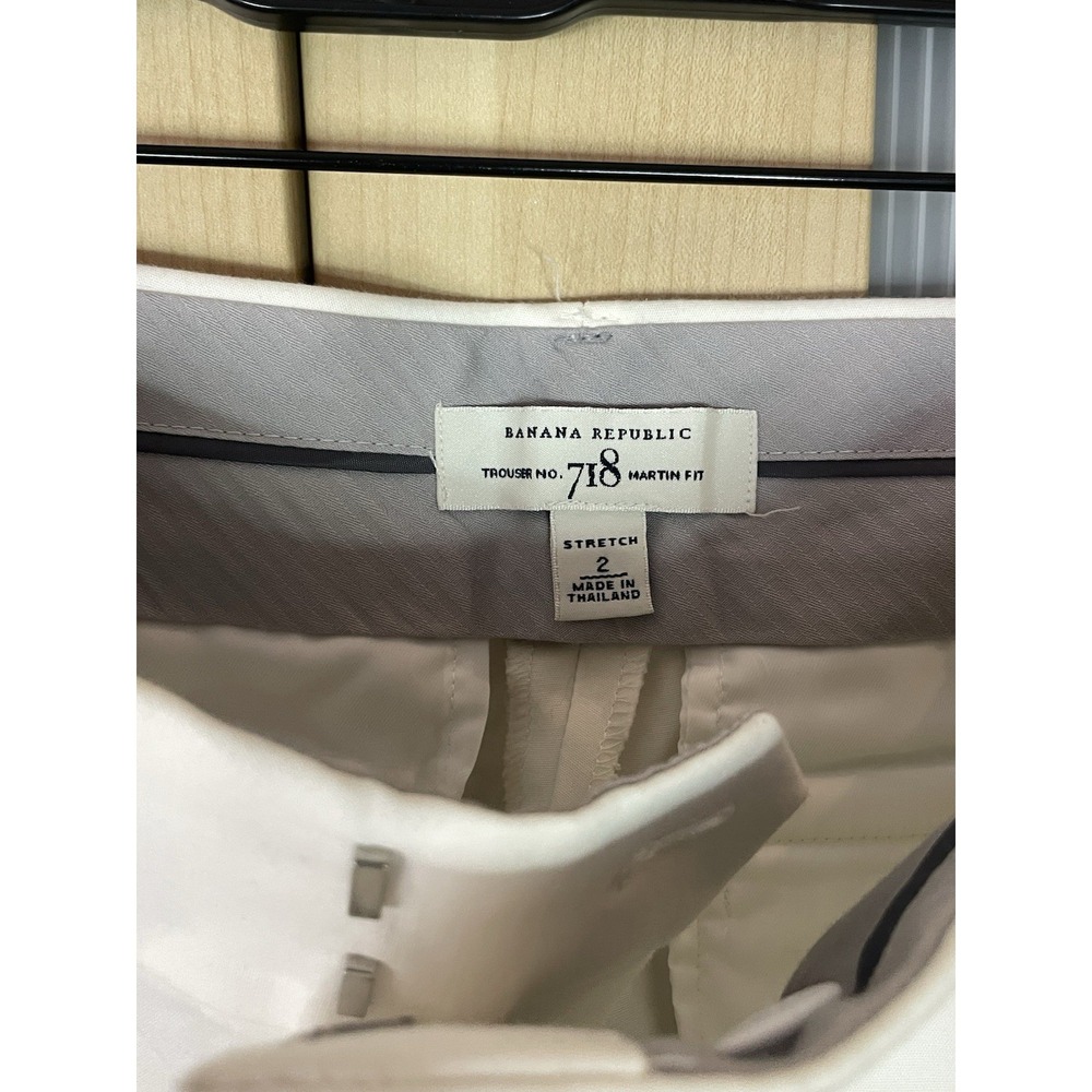 Banana Republic 718 Martin Fit Pants Women's Sz 2 Ivory Stretch Career Party New - Picture 5 of 6